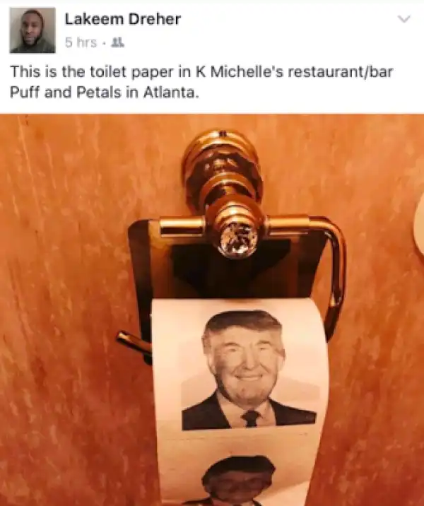 This tissue with Donald Trump